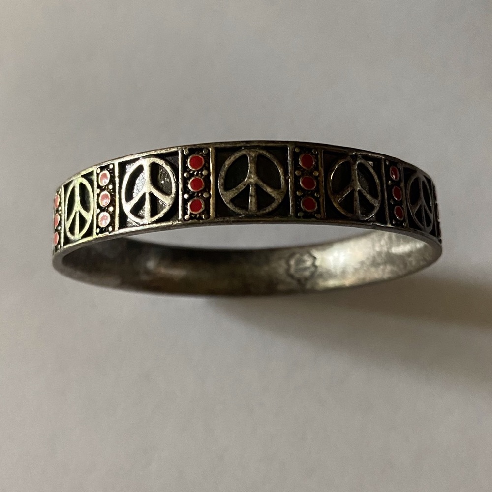 Lucky Brand Peace Sign Bangle